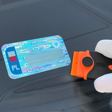 SKROBAK 2w1 OSTRZA USUWANIA NAKLEJEK NA SZYBĘ AUTA