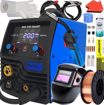 SPAWARKA INWERTOROWA MIGOMAT SHERMAN MIG 200 SMART SYNERGIA 200A TIG MMA
