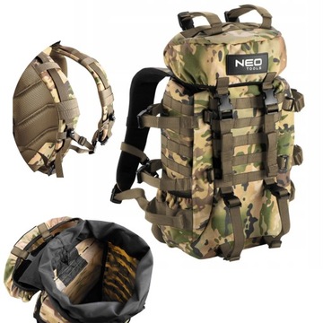 РЮКЗАК НЕО ТУРИСТ ВЫЖИВАНИЕ ВОЕННЫЙ КАМУФЛЯЖНЫЙ ТРЕККИНГ ВОЕННЫЙ 30Л