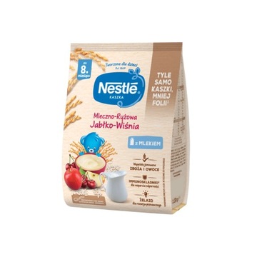 NESTLE KASZKA MLECZNO-RYŻOWA JABŁKO WIŚNIA 230 G