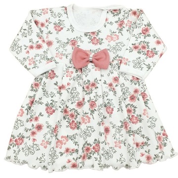 Body sukienka niemowlęca, kwiaty Rustic r.68