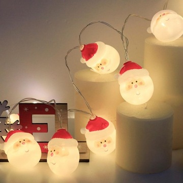 Świąteczne lampki Świętego Mikołaja Wewnętrzne zewnętrzne lampki choinkowe