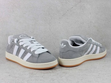 Adidas Campus 00S HQ6507 Женская обувь кроссовки с серой белой кожей