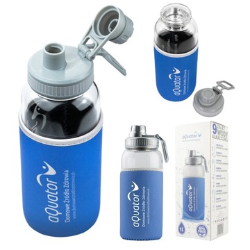 Butelka szklana na wodę Aquator BPA free 1litr + futerał