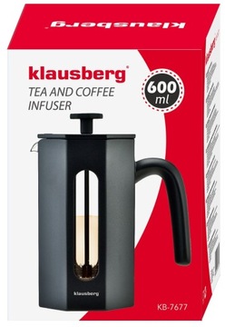 Zaparzacz do kawy herbaty 0,60L French Press KLAUSBERG KB-7677