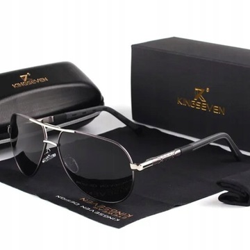 НАБОР МУЖСКИХ СОЛНЦЕЗАЩИТНЫХ ОЧКОВ KINGSEVEN ПОЛЯРИЗОВАННЫХ UV400 + ЧЕХОЛ
