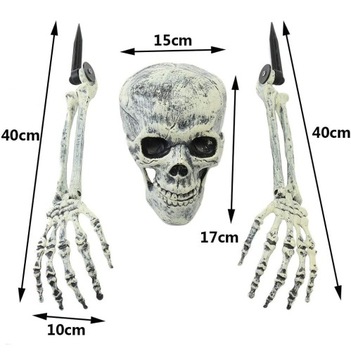 REKWIZYT DO SZKIELETU 3 SZT., DEKORACJE NA PRZYJĘCIA NA ZEWNĄTRZ, Z HORRORU