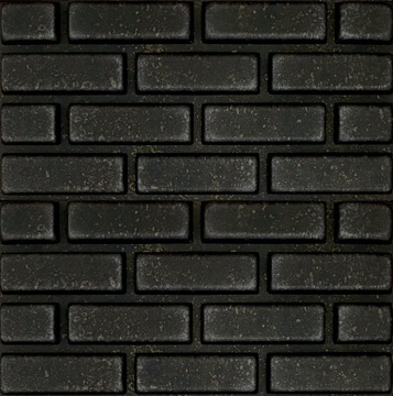 PANEL ŚCIENNY PIANKOWA IMITACJA BETONU CEGŁA 44 3D ZŁOTO CZERŃ CEGIEŁKA