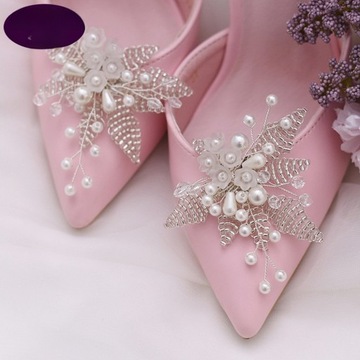 1 пара жемчужных зажимов для обуви, милые туфли, аксессуары для декора своими руками, пряжки для обуви.
