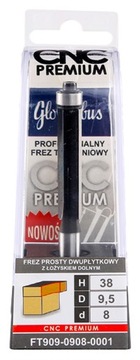 Frez dwupłyt. z łoż.dolnym Z=2 D=9,5xH=38/d=8