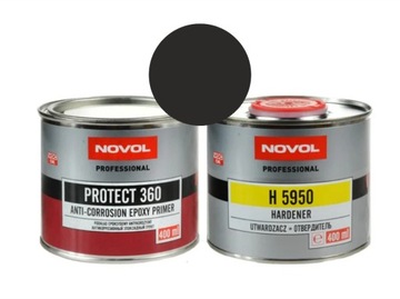 PROTECT 360 - PODKŁAD EPOKSYDOWY ANTYKOROZYJNY CZARNY 0,4 + 04 l