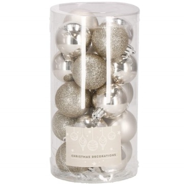 НЕРУБИМЫЕ РОЖДЕСТВЕНСКИЕ ШАРЫ 4см НАБОР ИЗ 20 ШТ. МИКС