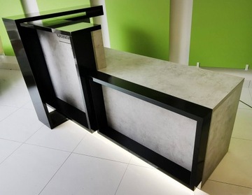 Современная стойка ресепшн R46 250x80см LED