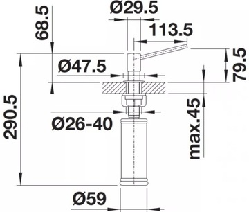 ДИСПЕНСЕР BLANCO TORRE ХРОМ