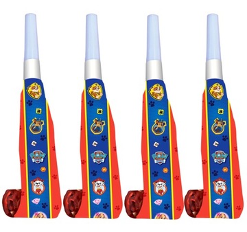 СВИСТЫКИ PAW PATROL ПЛАСТМАСС/БУМАГА 30СМ 8 ШТ.