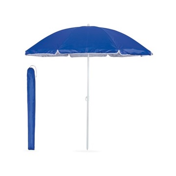 Parasol plażowy ogrodowy na balkon ochrona UV niebieski 190x150cm pokrowiec