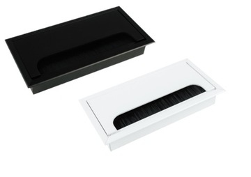 Przepust kablowy prostokątny x 8 cm metal czarny