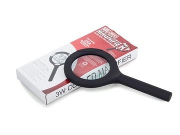 ЛУПА ДЛЯ ЧТЕНИЯ ВРУЧНУЮ, 3X SMD СВЕТОДИОДЫ, СТЕКЛО