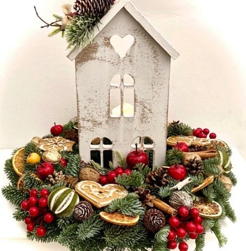 Рождественский венок на дверь, украшение, украшение стола, подарок, пихта нобилис