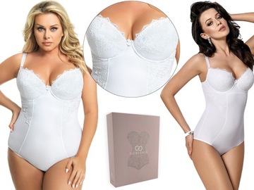 Modelujące BIAŁE body GORSENIA G184 LIVIA, 85C