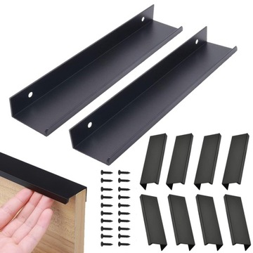 UKRYTE NOWOCZESNE UCHWYTY MEBLOWE 160 MM 10SZT DO SYPIALNI, KUCHNI, SZAFY