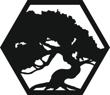 Hexagon drzewo bonsai 70 cm GRUBR 6mm kolory