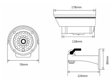 МАКЕТ КАМЕРЫ НАБЛЮДЕНИЯ СЕРЕБРЯНЫЙ С ПАНЕЛИ