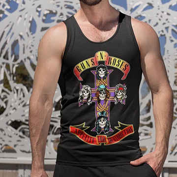TANK TOP HORROR/ROCK GUNS N ROSES ROSECCROSS