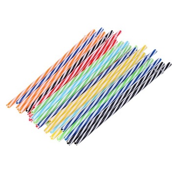 25 многоразовых соломинок с полосками для питья
