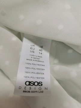 ASOS BLUZKA MGIEŁKA OVERSIZE STRUKTURA BIAŁA 46