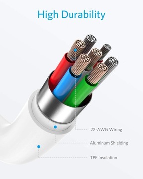Anker AK-A8632021 USB C PowerLine II Lightning-кабель 90 см, белый