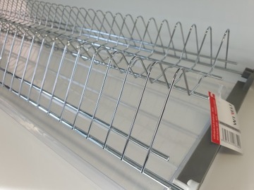 OCIEKARKA DO NACZYŃ do szafki ZE STELAŻEM chrom 90 cm DWUPOZIOMOWA WIRELI