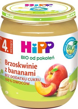 Hipp Brzoskwinie z bananami BIO, 125g