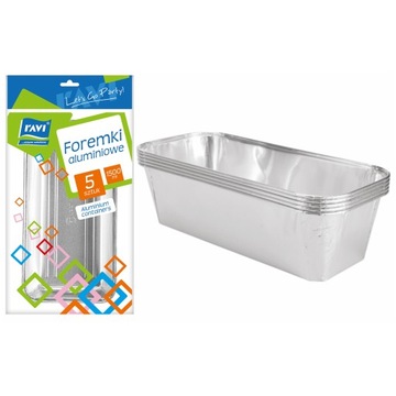 FORMA ALUMINIOWA DO PIECZENIA NA PASZTET PIECZEŃ 1500ml -5szt FOREMKI