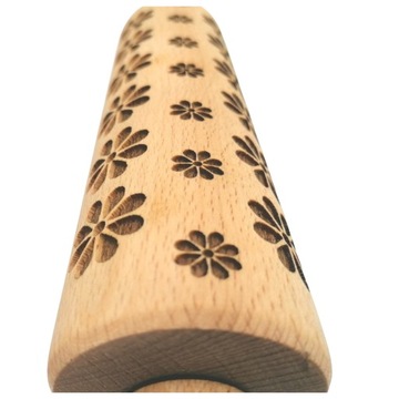 WAŁEK DO CIASTA CIASTECZEK GRAWEROWANY KWATKI PL