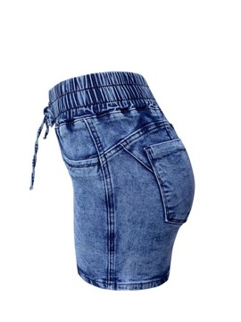 Stylowe i wyjątkowe jeansowe szorty z wiązaniem w talii dla kobiet!