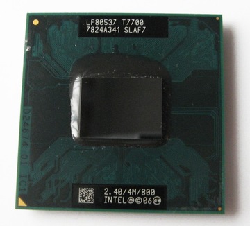 Intel Core 2 duo T7700 2,40 ГГц, 800 МГц, системная шина 4 МБ