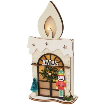 Новогодняя статуэтка WINTER DECORATION MDF LED CHRISTMAS