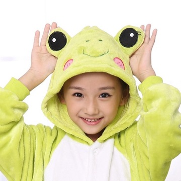 Piżama Onesies Chłopiec dziewczyna dzieci żaba zie