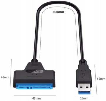 АДАПТЕР USB 3.0 SATA DRIVE МОСТ НА SSD HDD 2,5''