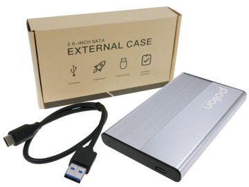 Корпус жесткого диска/твердотельного накопителя 2,5 дюйма SATA USB 3.2 USB-C -> USB-A | алюминий