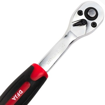 ИЗОГНУТЫЙ КЛЮЧ-ТРЕЩОТКА 1/4 155 мм, ХРАПОВАЯ СТАЛЬ 6140 T72 DFJA