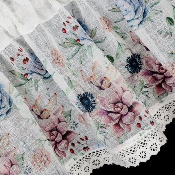 Firana zazdrostka DORA 60x150 koronka wzór kwiaty