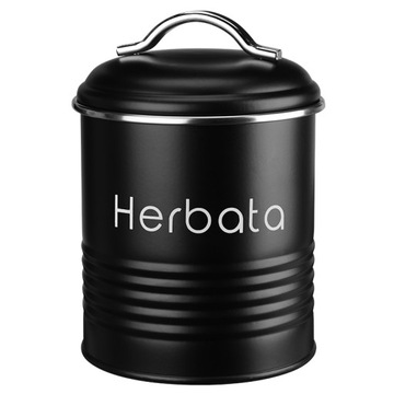 POJEMNIK PUSZKA METALOWA ALCANO HERBATA CZARNY