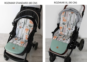 Wkładka do wózka spacerówki szałwia wkład do spacerówki Billie XL 90 cm