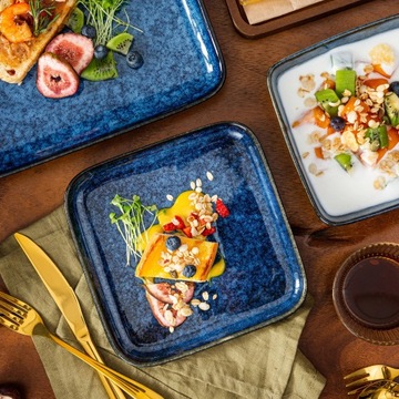 VANCASSO STERN квадратный обеденный сервиз, керамика, посуда на 8 персон, 32 предмета