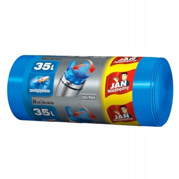 JAN NIEZBĘDNY WORKI EASY NIEBIESKIE 35L 30SZT