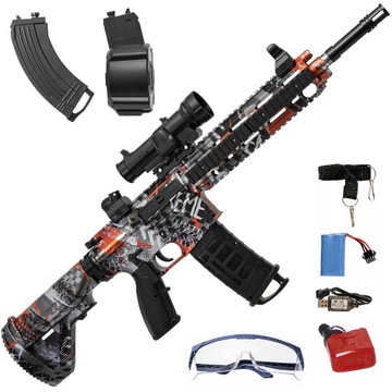 PISTOLET NA KULKI ŻELOWE AUTOMAT M4 DWA MAGAZYNKI