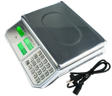 ELEKTRONICZNA WAGA SKLEPOWA KALKULACYJNA 30kg AKU