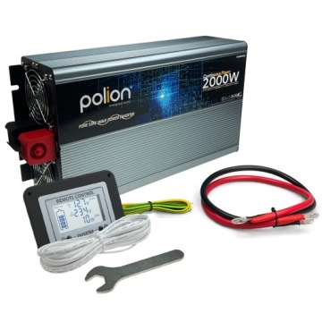 Měnič Napětí automobilová 12V/230V Polion 2000W čistý sinus
